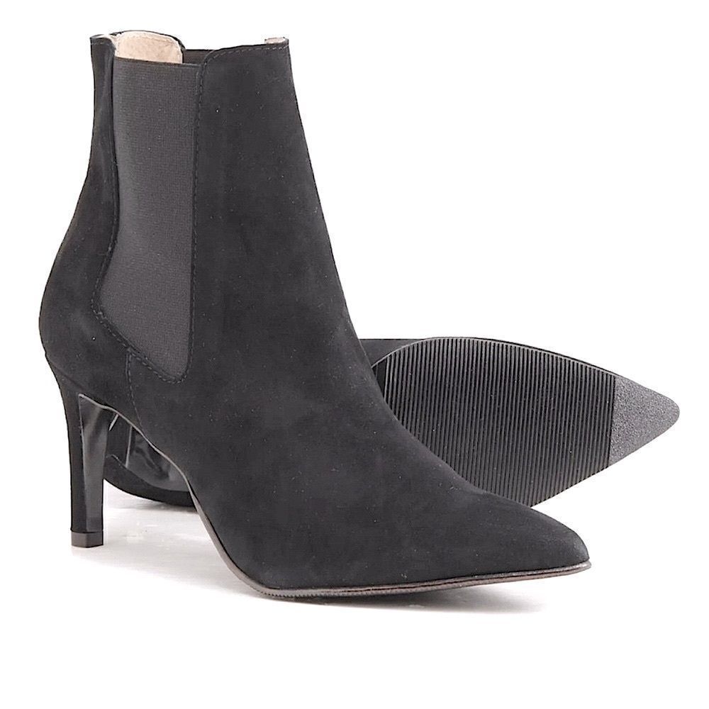 Antonio De Faria Donna heel leather suede boots pointed toe made in Portugal 8
